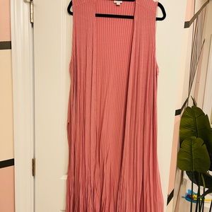 Large Pink Ribbed Lularoe Joy